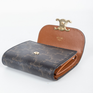 Tui Celine Small Triomphe Wallet In Triomphe Canvas 'Tan' 10D782CQH-04LU