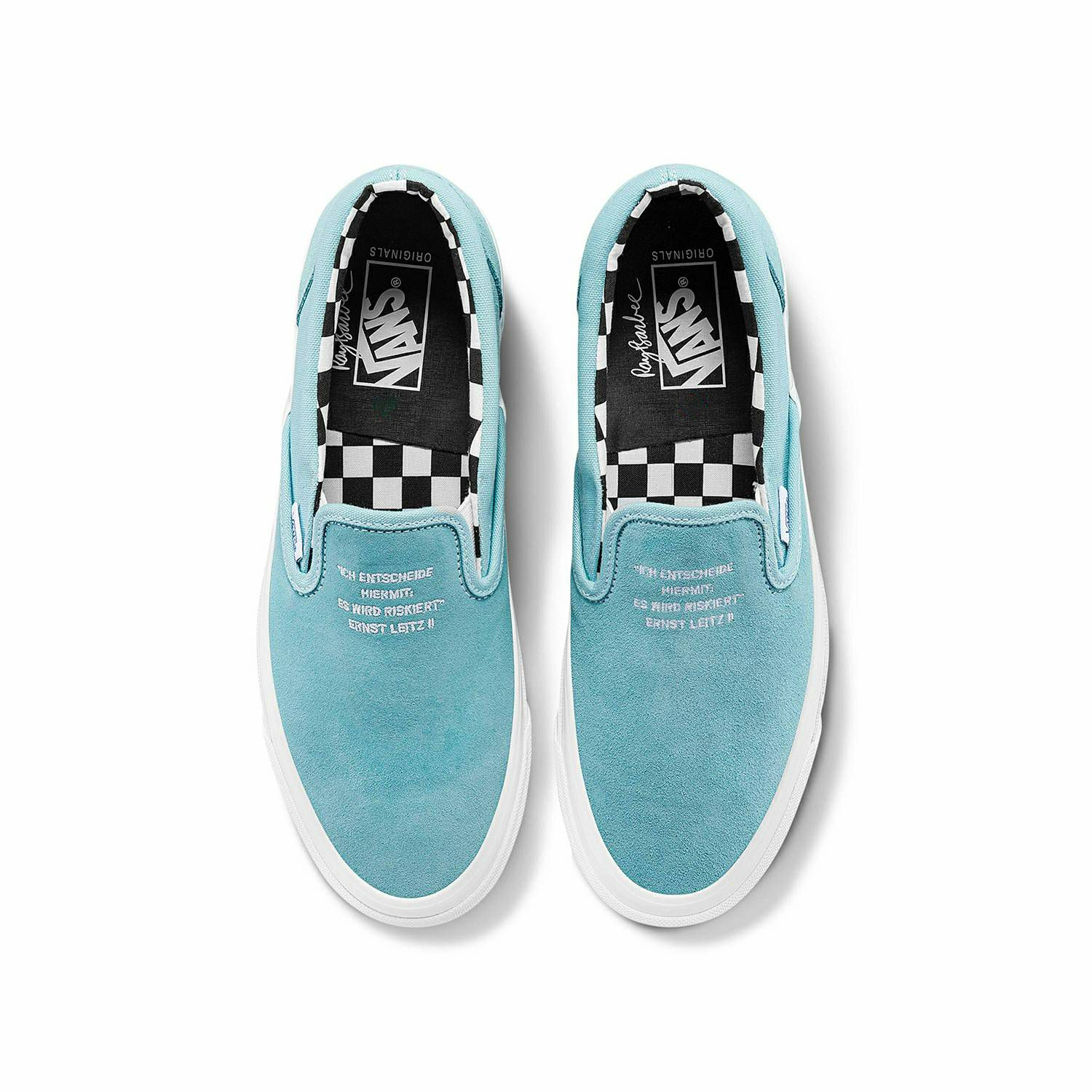 Giay Vans Allike Vans Vault x Ray Barbee OG Classic Slip-On LX 'Blue'