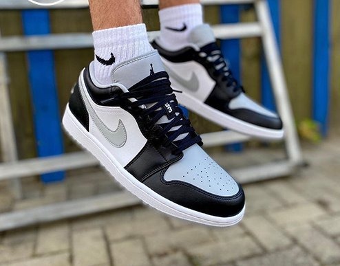 Giày Nike Air Jordan 1 Low GS 'Smoke Grey' 553560-039 - Ảnh 7