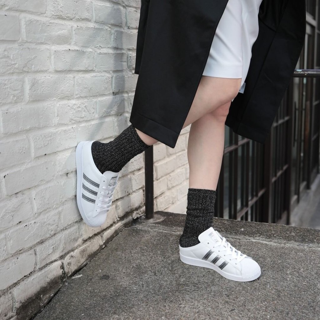 Giày Adidas Superstar Mule 'White Black Gold' FX5851 - Ảnh 4