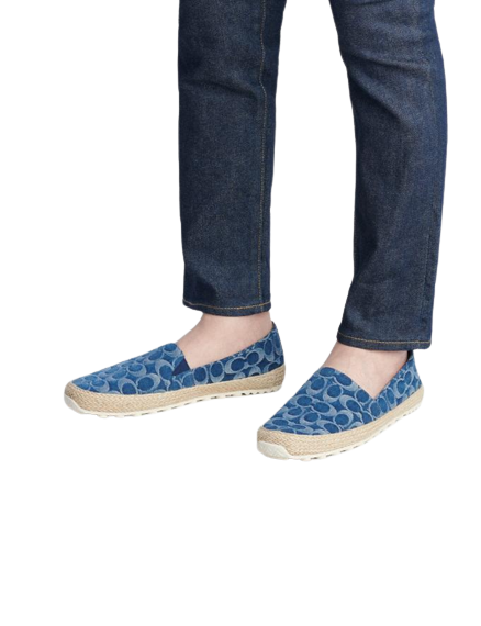 Giày Coach Espadrille Jacquard 'Blue' CA315 - Ảnh 5