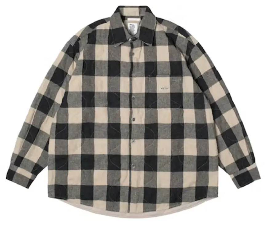 Ao Stussy x Our Legacy Work Shop Borrowed Jacket 'Grey Beige Check'