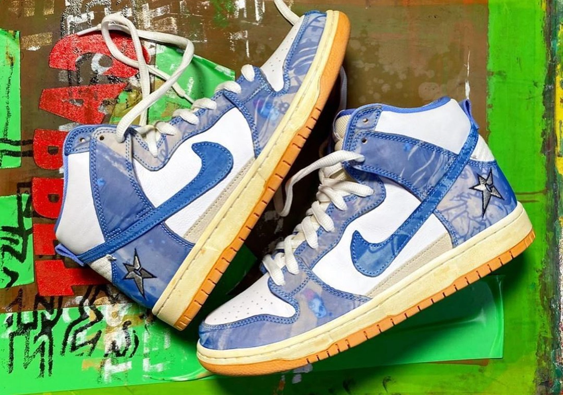 Giày Nike Carpet Company x Dunk High SB 'Blue' CV1677-100 - Ảnh 7