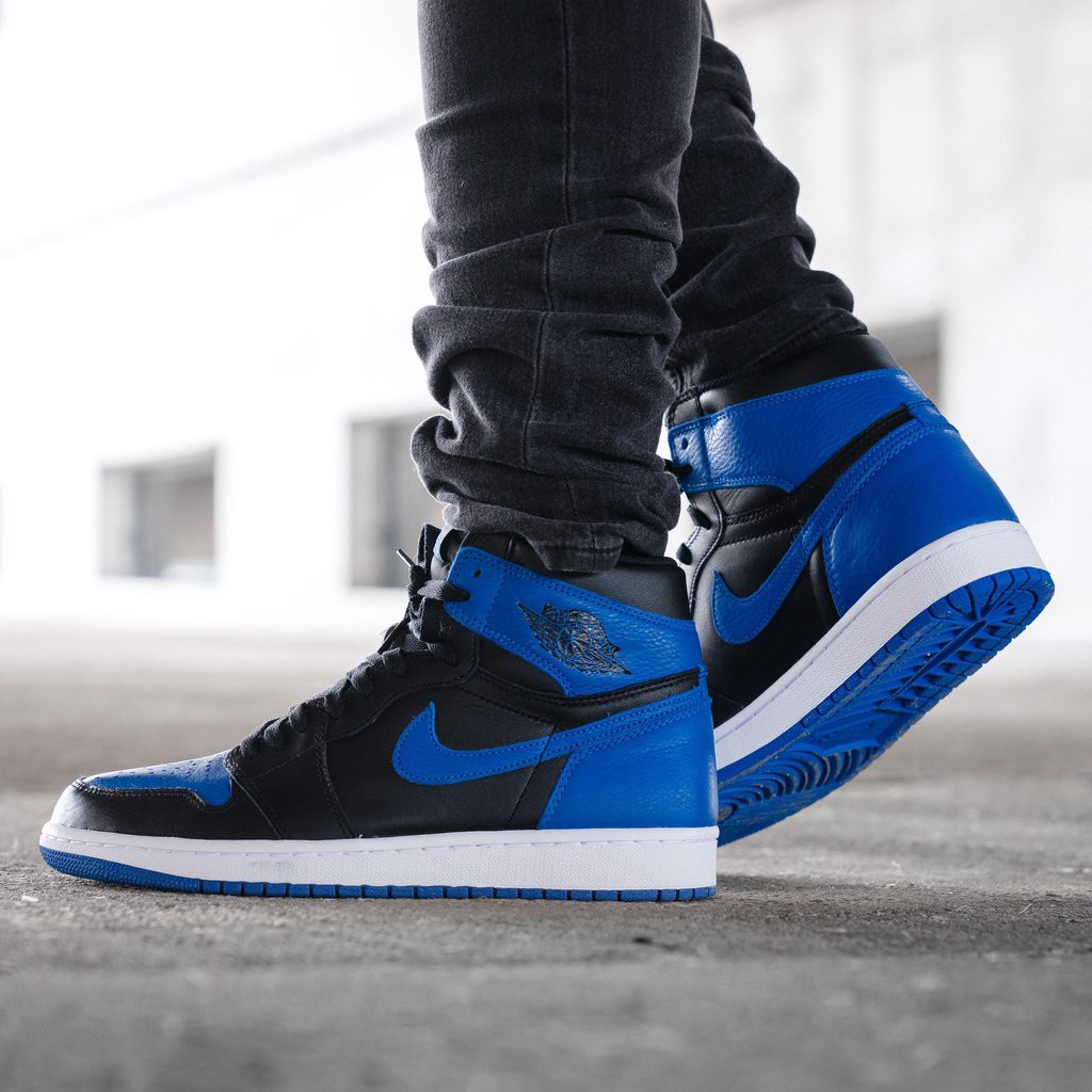 Giày Nike Air Jordan 1 Mid 'Hyper Royal' 554724-077 - Ảnh 6