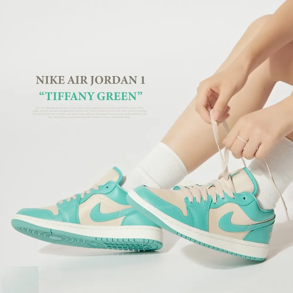 Alternative view of Giày Nike Air Jordan 1 Low 'Sanddrift Washed Teal' DC0774-131