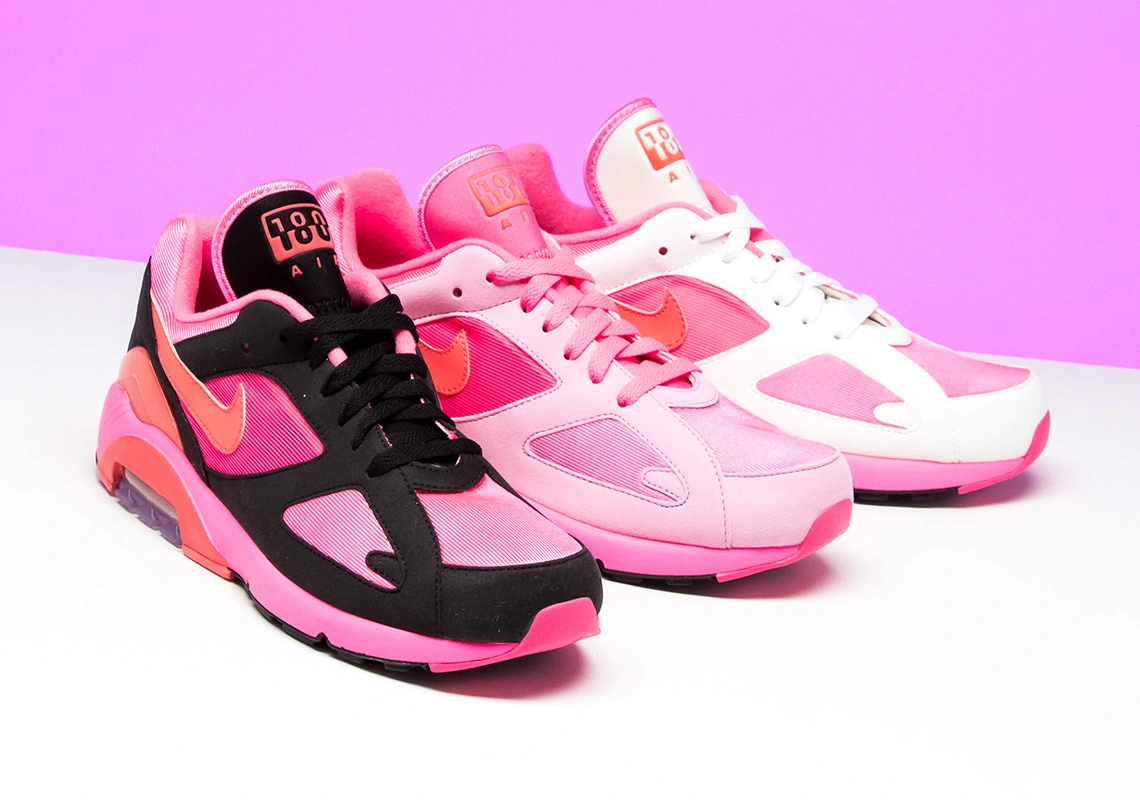Giày Nike Comme des Garçons x Air Max 180 'White Pink' AO4641-600 - Ảnh 4