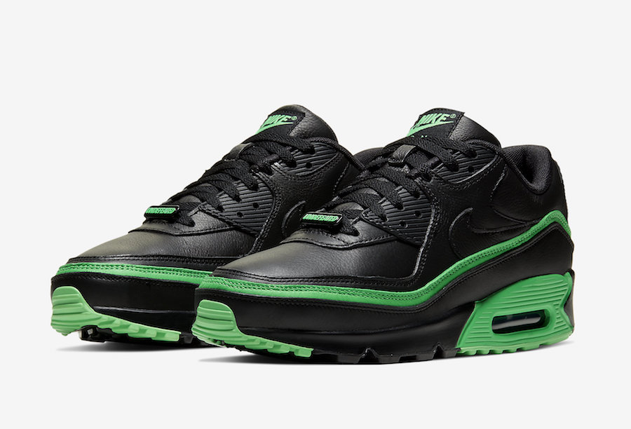 Giày Nike Undefeated x Air Max 90 'Black Green Spark' CJ7197-004 - Ảnh 4