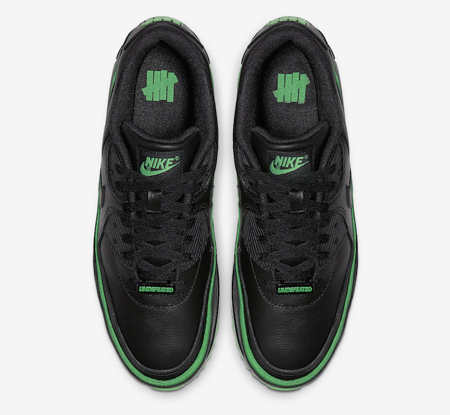 Giày Nike Undefeated x Air Max 90 'Black Green Spark' CJ7197-004 - Ảnh 2