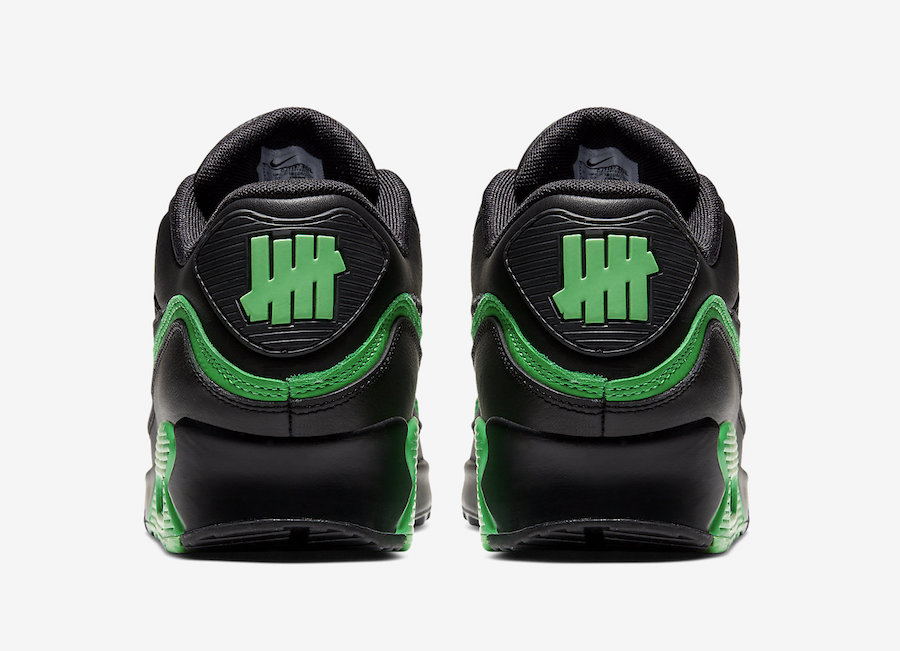 Giày Nike Undefeated x Air Max 90 'Black Green Spark' CJ7197-004 - Ảnh 3