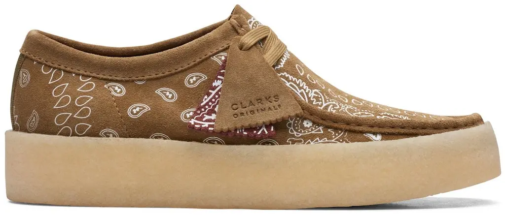 Giay Clarks Wallabee Cup 'Dark Olive Print' 261-68523