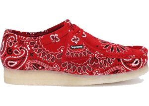 Giay Clarks x Supreme Wallabee Bandana 'Red' 261-42399