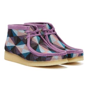 Giay Clarks Wallabee Boot 'Purple Combination' 261-64608