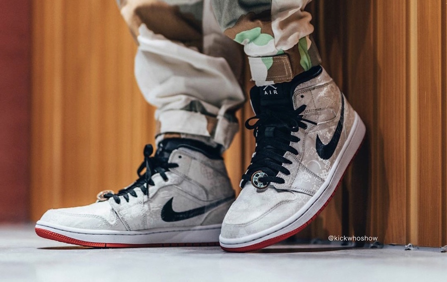 Giày Nike Clot x Air Jordan 1 Mid 'Fearless' CU2804-100 - Ảnh 2