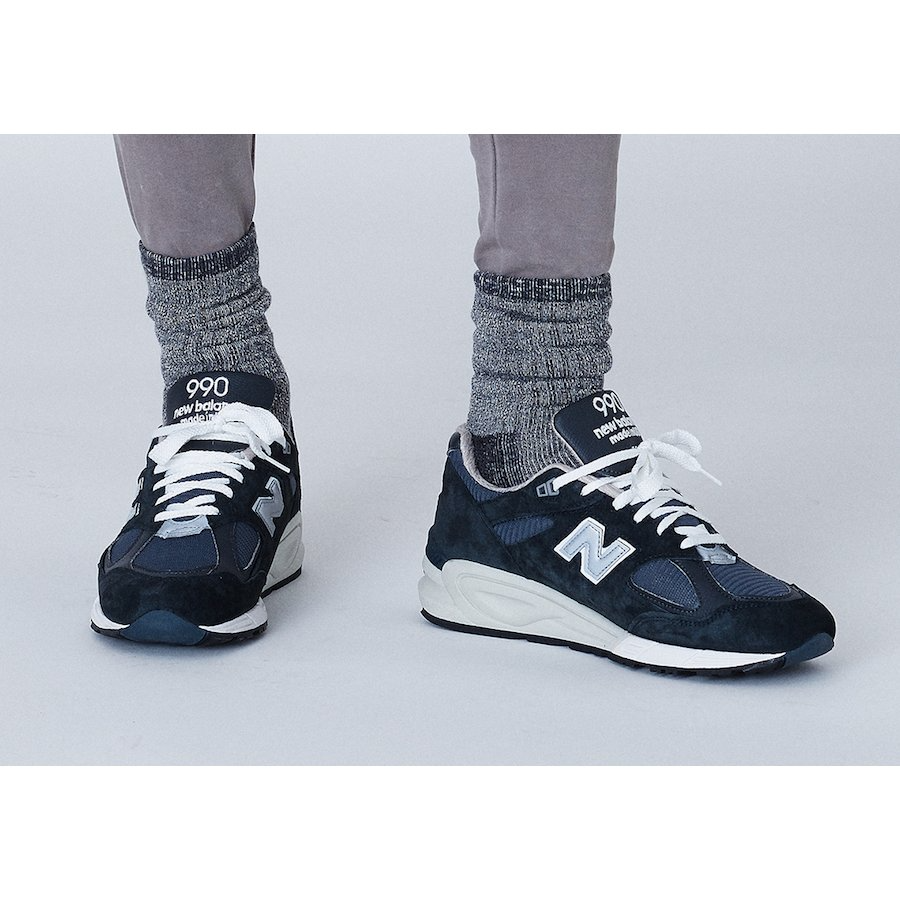 Giày New Balance 990v2 'Kith Steel Blue' M990KT2 - Ảnh 2