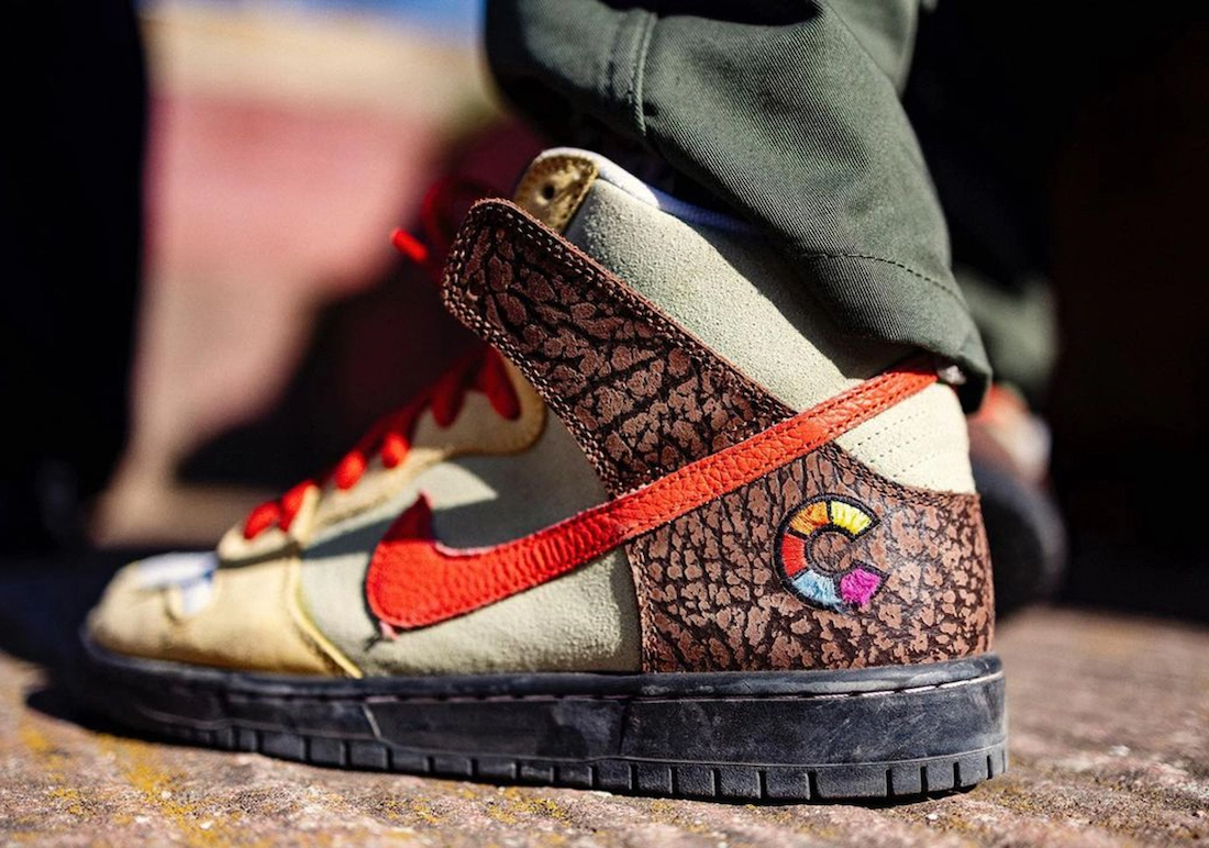 Giày Nike Color Skates x Dunk High SB 'Kebab And Destroy' CZ2205-700 - Ảnh 2