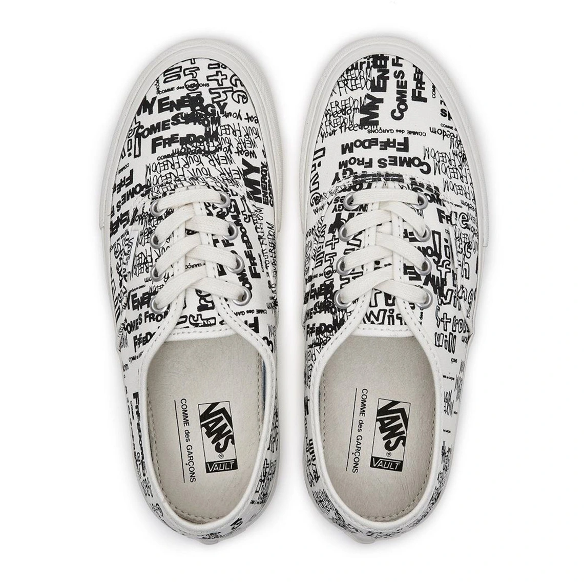 Giày Vans Authentic Comme des Garcons White (Japan) VN0A33TAKXY - Ảnh 2
