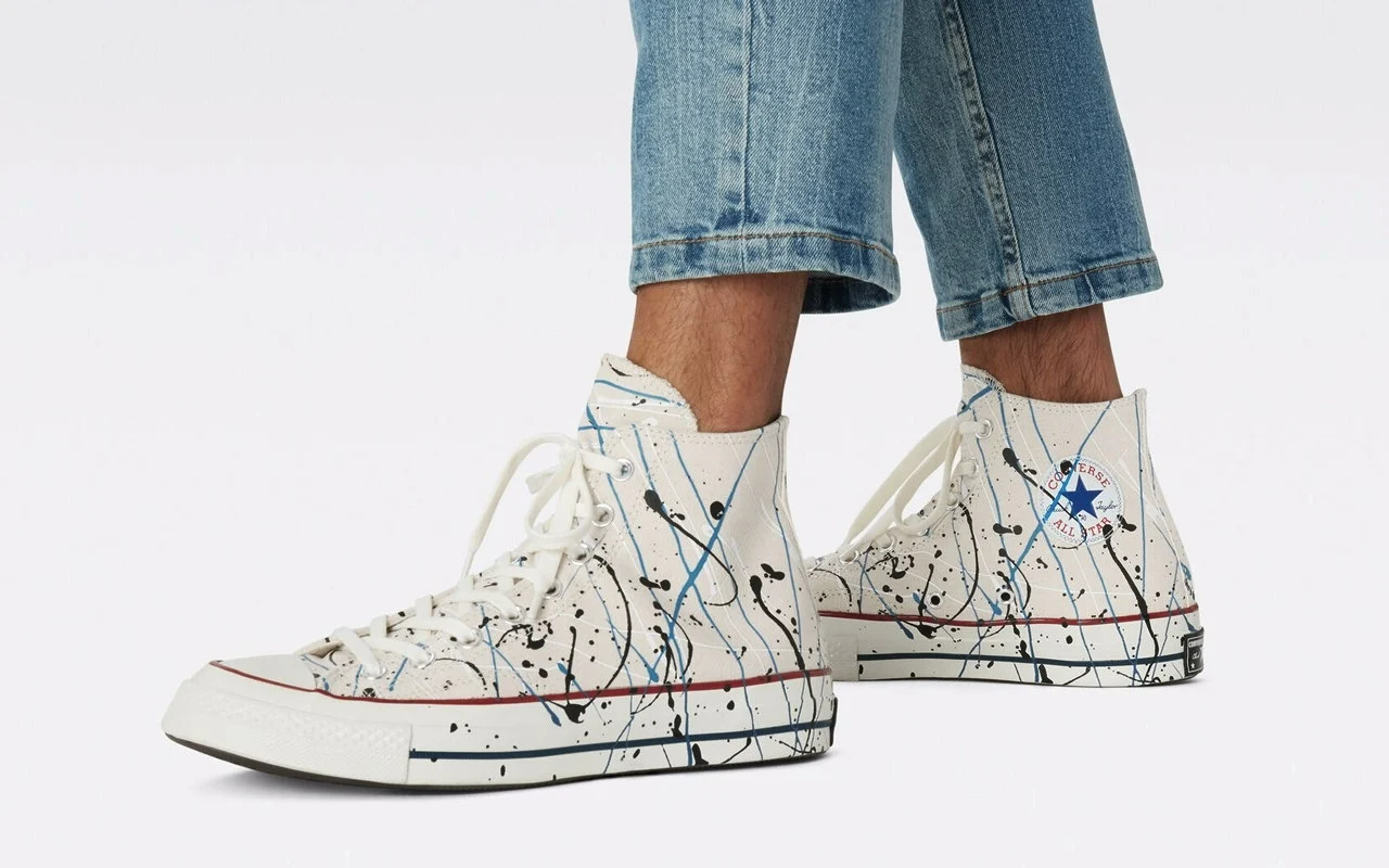 Giày Converse Chuck 70 High 'Paint Splatter Egret' 170802C - Ảnh 6