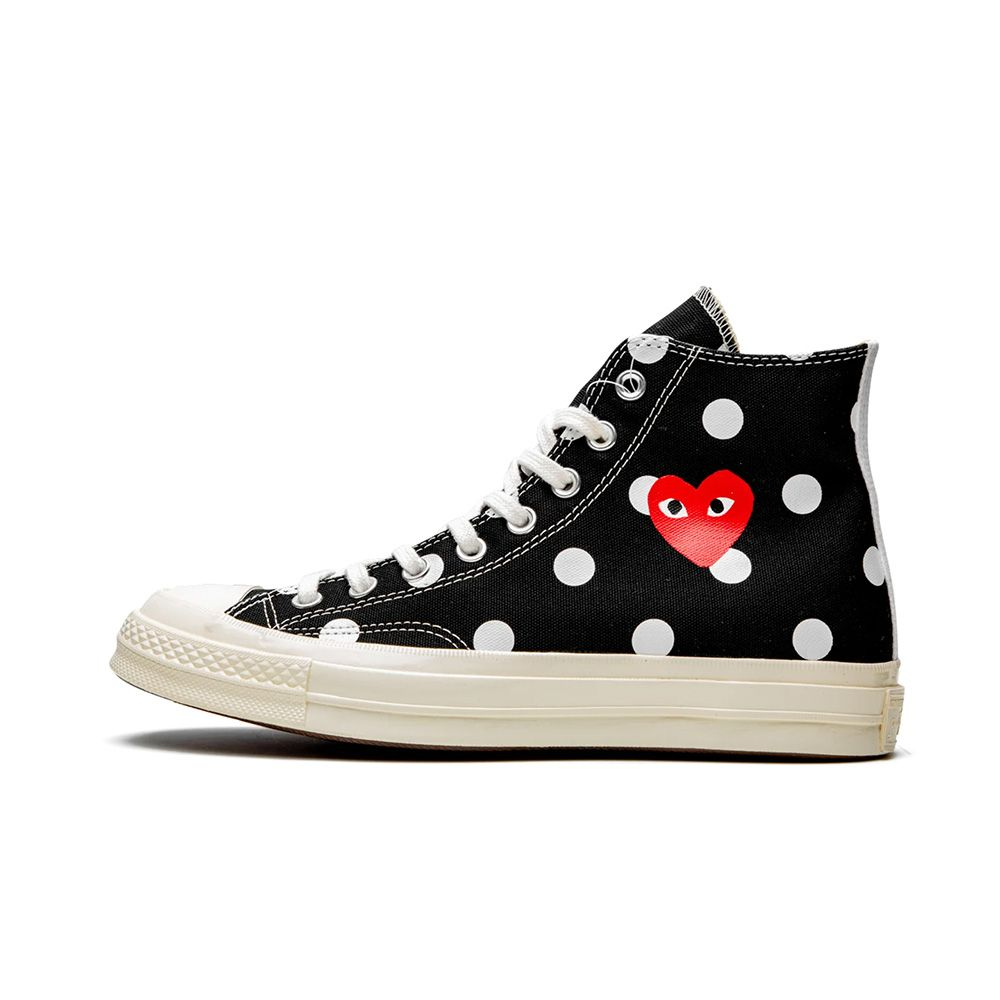 Giày Converse Comme des Garçons x Chuck Taylor All Star 70 Hi 'Black Polka Dot' 157250C - Ảnh 4