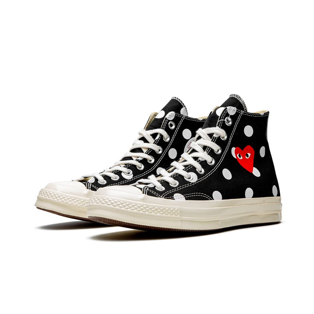Giày Converse Comme des Garçons x Chuck Taylor All Star 70 Hi 'Black Polka Dot' 157250C - Ảnh 6
