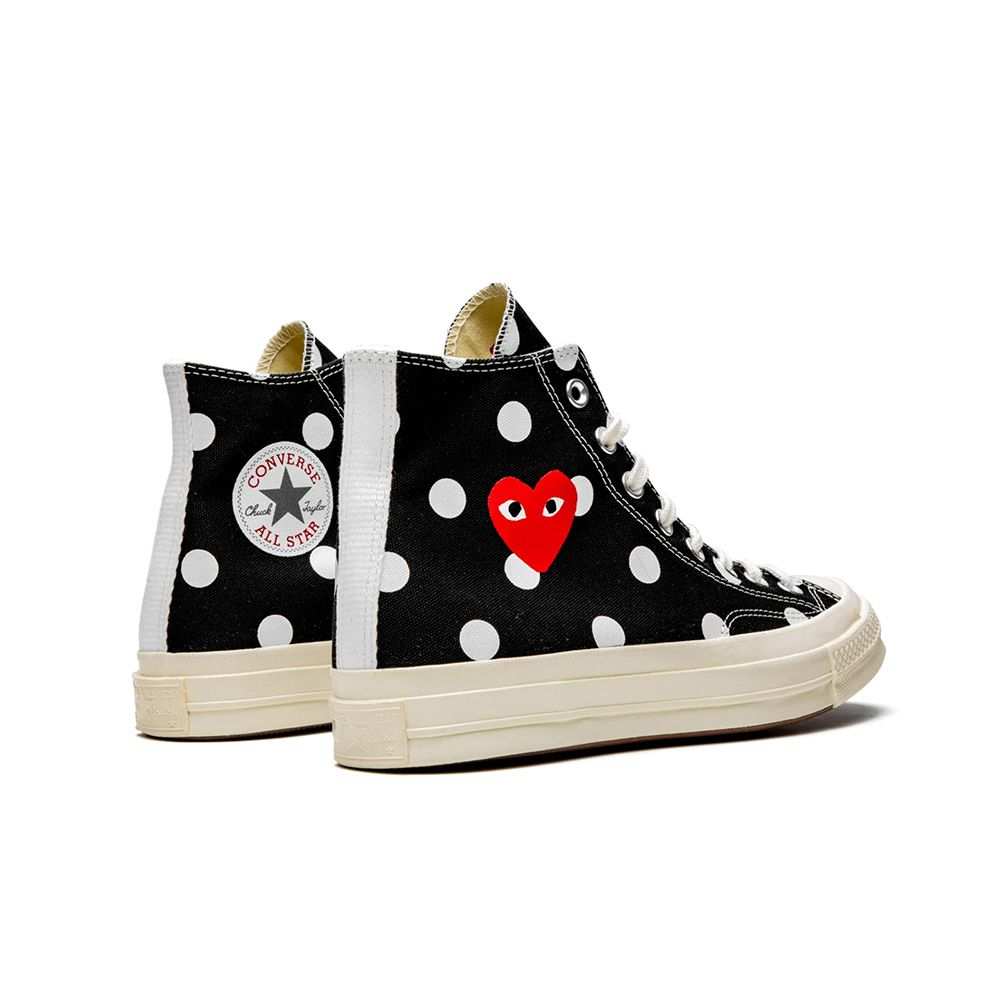 Giày Converse Comme des Garçons x Chuck Taylor All Star 70 Hi 'Black Polka Dot' 157250C - Ảnh 7