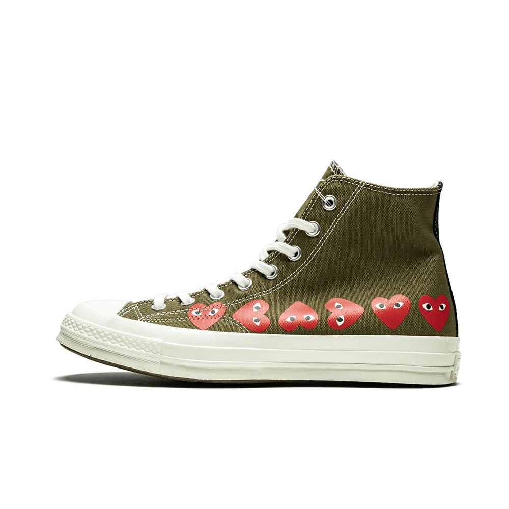 Giày Converse Comme des Garçons Play x Chuck 70 Hi Top 'Multi Heart' 162973C - Ảnh 6
