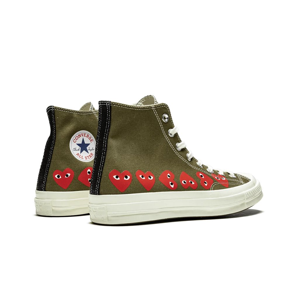Giày Converse Comme des Garçons Play x Chuck 70 Hi Top 'Multi Heart' 162973C - Ảnh 8