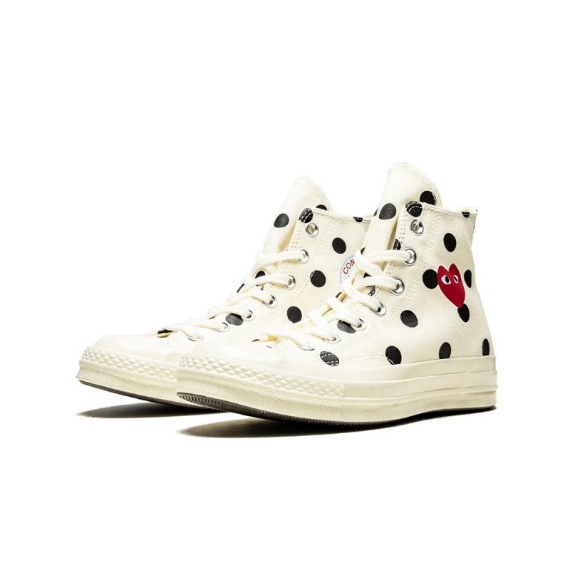Giày Converse Comme des Garçons 'White Polka Dot' 157251C - Ảnh 8