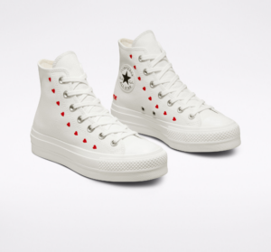 Alternative view of Giày Converse Chuck Taylor All Star Lift Hi White Red A01599C