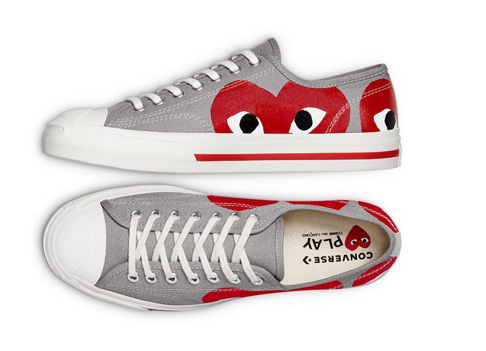 Giày Converse Comme des Garçons PLAY x Jack Purcell Drizzle Red 171260C - Ảnh 4