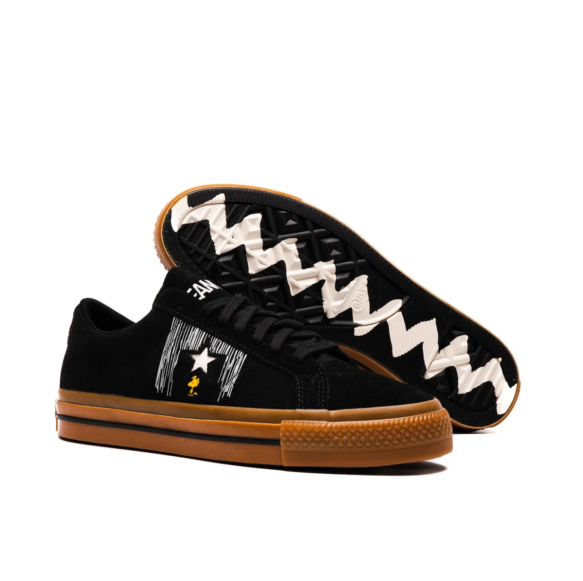 Giày Converse One Star x Peanuts 'Black' A01873C - Ảnh 4
