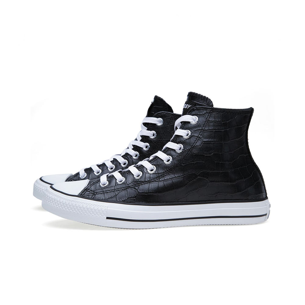 Giày Converse Stussy x Chuck Taylor All Star Hi 'Black' 141087C - Ảnh 4