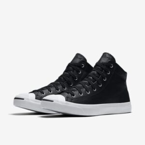 Alternative view of Giày Converse Jack Purcell Leather Mid 'Black' 155718C