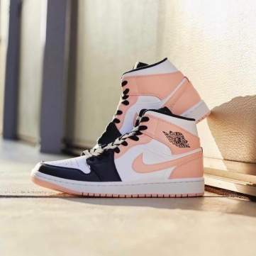 Giày Nike Air Jordan 1 Mid 'Arctic Orange Black Toe' 554724-133 - Ảnh 5