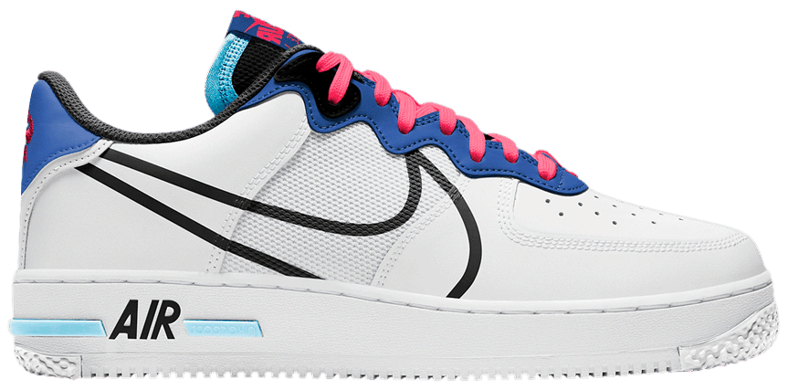 Giày Nike Air Force 1 Low React White Astronomy Blue Laser Crimson CT1020-102