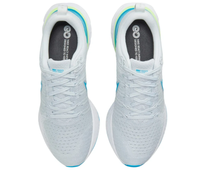 Giày Nike React Infinity Run Flyknit 2 'Pure Platinum Emerald Laser Blue' CT2357-007 - Ảnh 2
