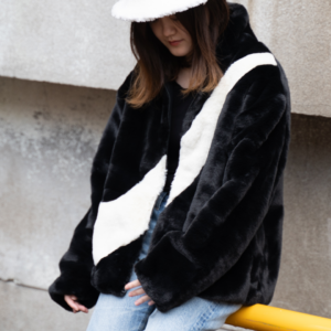 Alternative view of Áo Nike Women's Sportswear Faux Fur Jacket Black CU6559-010