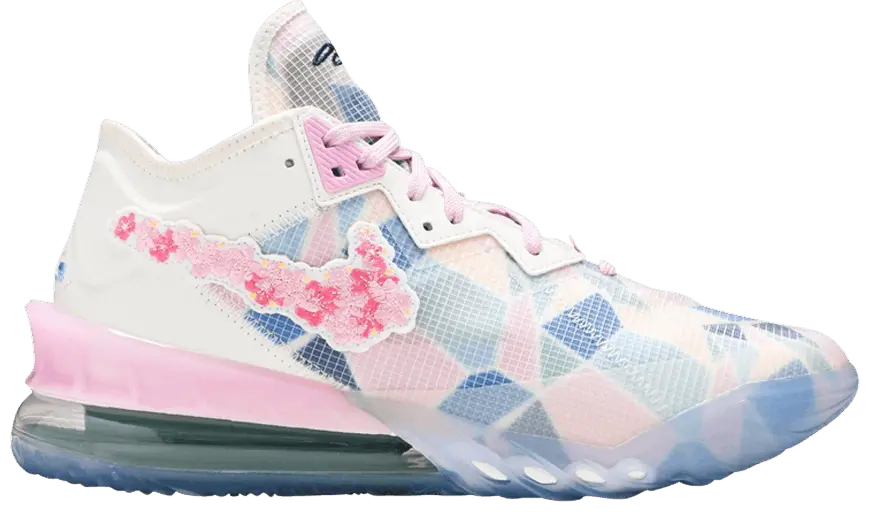 Giày Nike LeBron 18 Low EP x atmos 'Sakura' CV7564-101