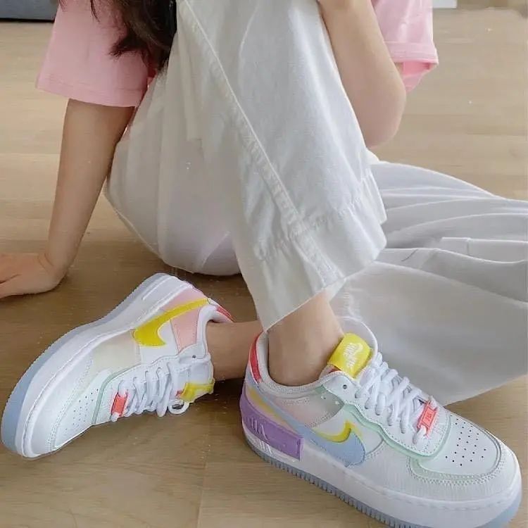 Alternative view of Giày Nike Wmns Air Force 1 Shadow 'White Hydrogen Blue' CW2630-141