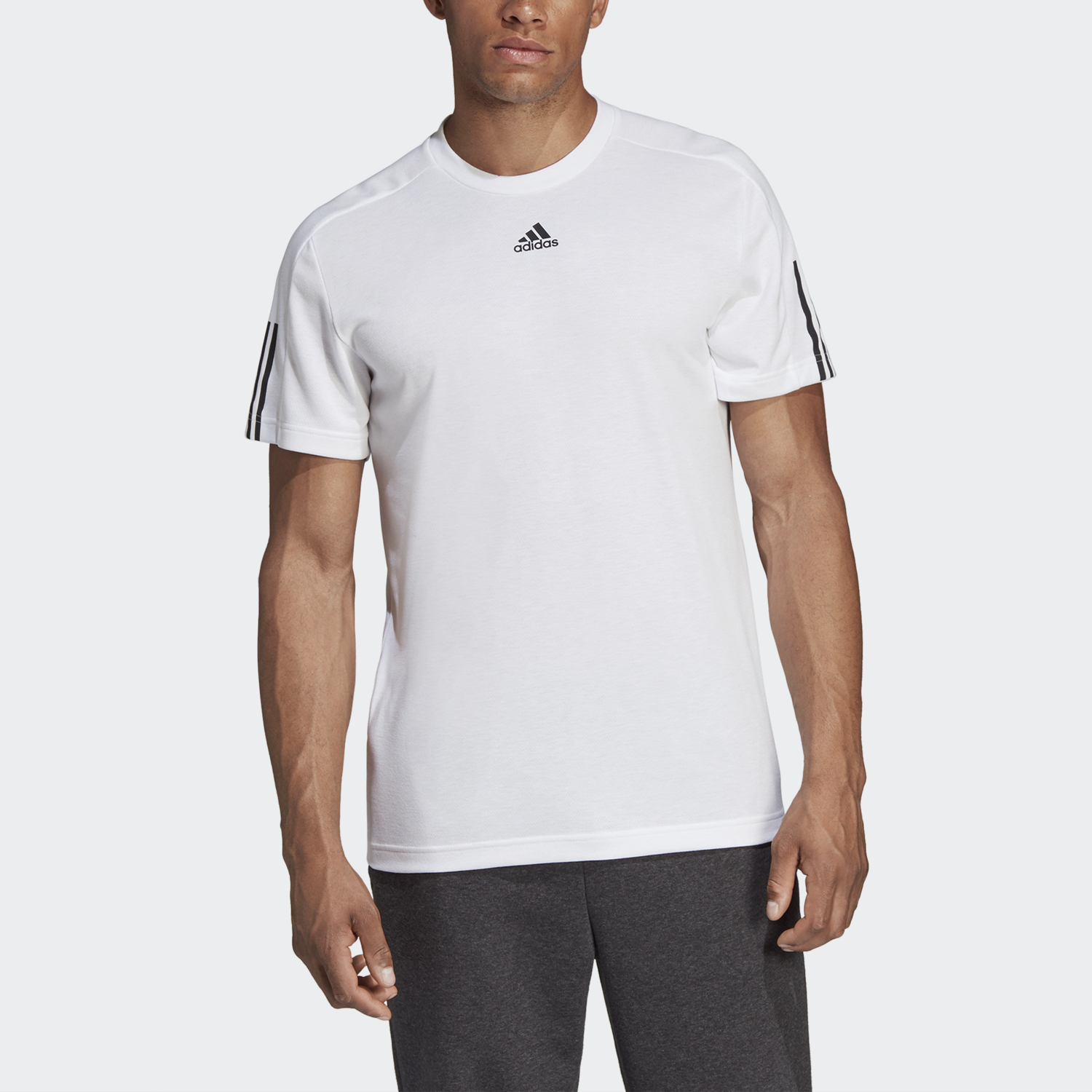 Áo Adidas Men ID Stadium 3S Shirts SS Training Jersey White Tee GYM Shirt CY9890 - Ảnh 4