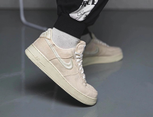 Giày Nike Stussy x Nike Air Force 1 Low 'Fossil' CZ9084-200 - Ảnh 2