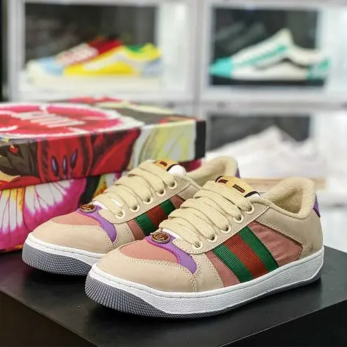 Giày Gucci Wmns Screener 'Pink Green Orange' 577684-9W880-2596 - Ảnh 3