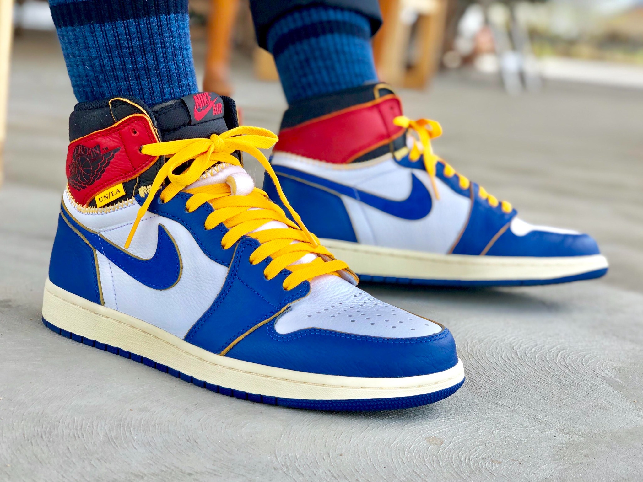 Giày Nike Union LA x Air Jordan 1 Retro High NRG 'Storm Blue' BV1300-146 - Ảnh 5