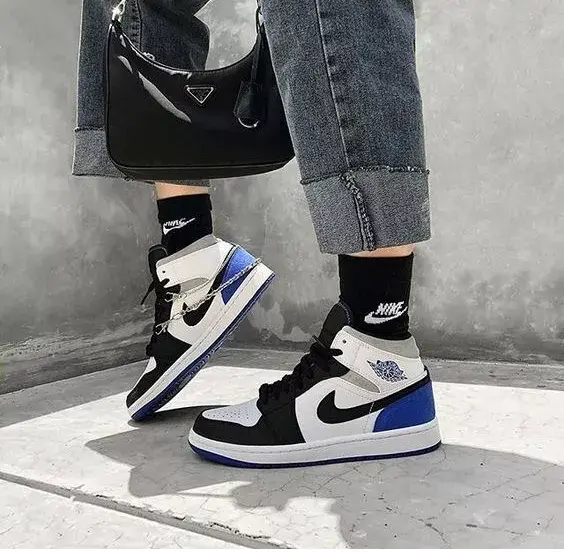 Alternative view of Giày Nike Air Jordan 1 Mid SE 'Union Royal' 852542-102