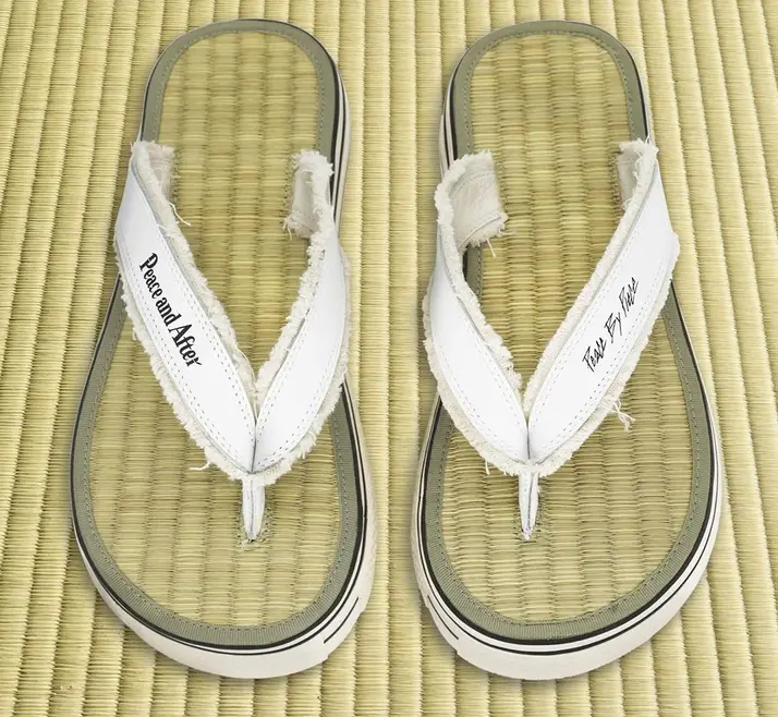 Dép xVESSEL x Peace and After SLIDES Natural - Ảnh 5