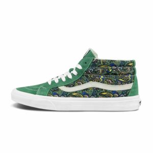 Alternative view of Giày Vans Sk8-mid Reissue Paisley 'Green White' VN0A391F6TM