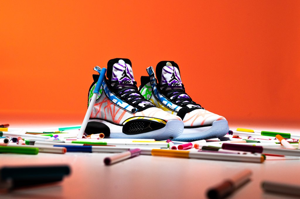 Giày Nike Zion Williamson x Air Jordan 34 GS 'Noah' DA4450-100 - Ảnh 6