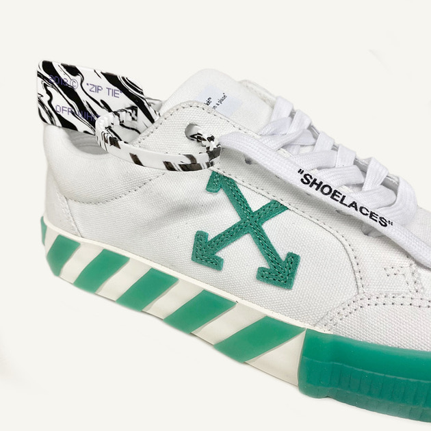 Giày Off-White Vulc Sneaker Low 'White Green' OMIA085R21FAB001-0155 - Ảnh 4