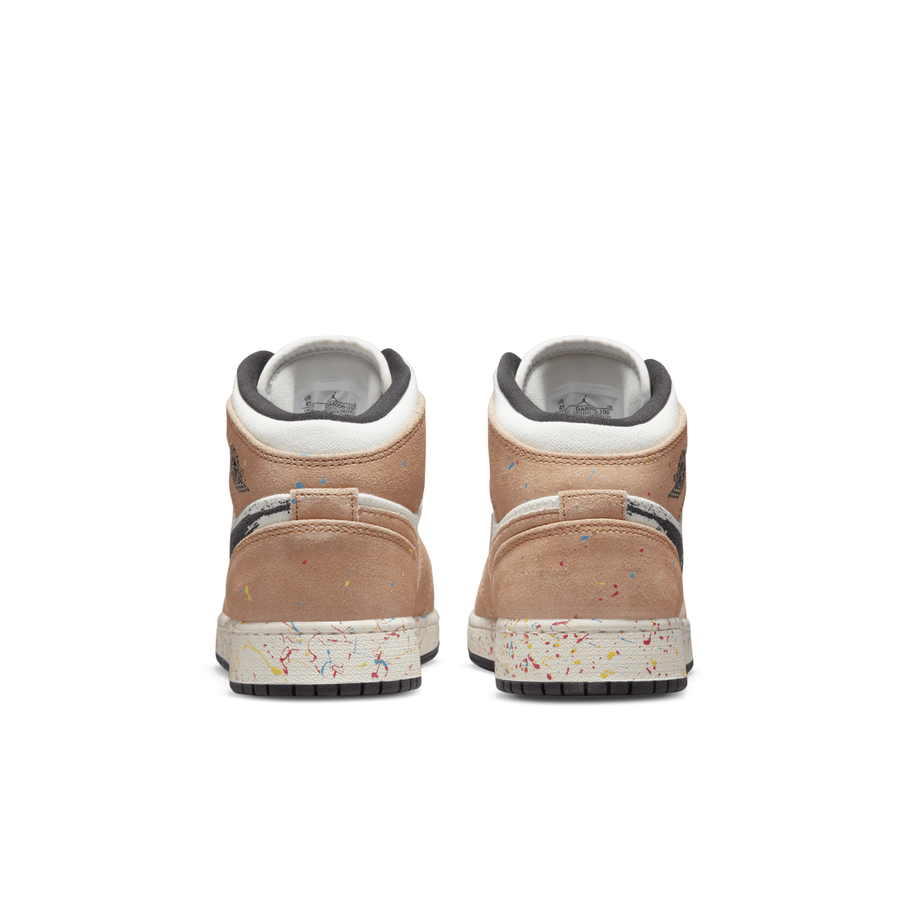 Giày Nike Air Jordan 1 Mid SE GS 'Brushstroke Paint Splatter' DA8006-100 - Ảnh 8