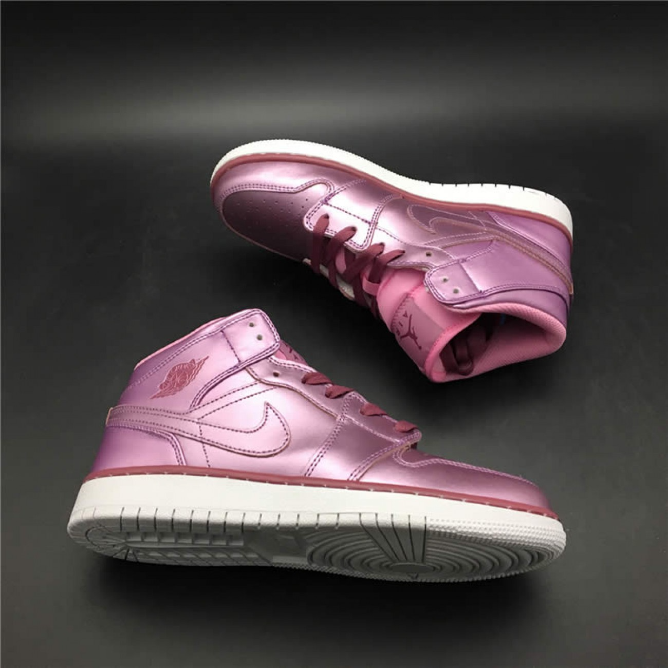 Giày Nike Air Jordan 1 Mid SE GS 'Pink Rose' AV5174-640 - Ảnh 3