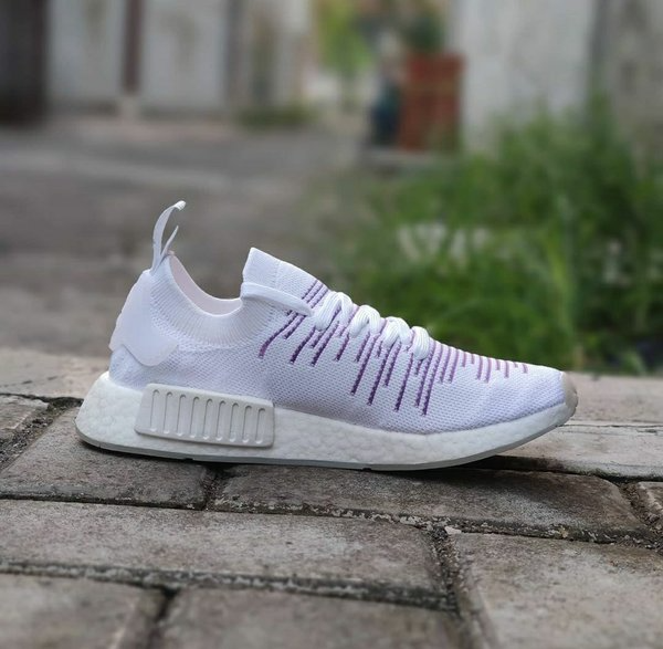 Giày Adidas Wmns NMD R1 STLT PK 'Cloud White Purple' BD8017 - Ảnh 2